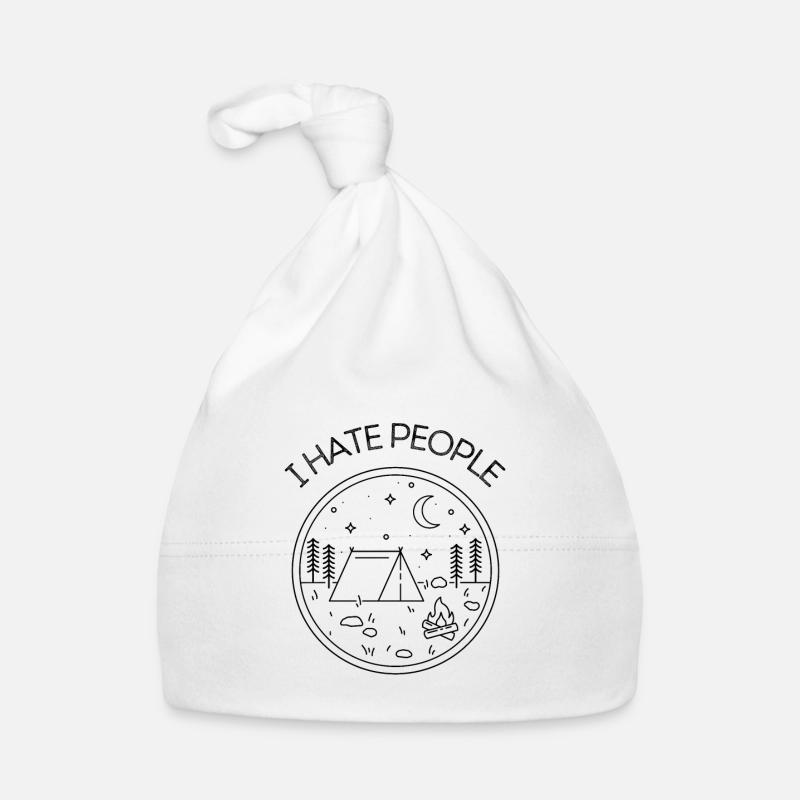 I Hate People Camping Forest Organic Baby Cap