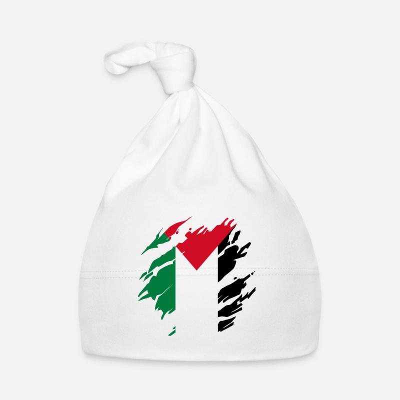 Gaza Palestine Drapeau palestinien - Bonnet bio Bébé - blanc