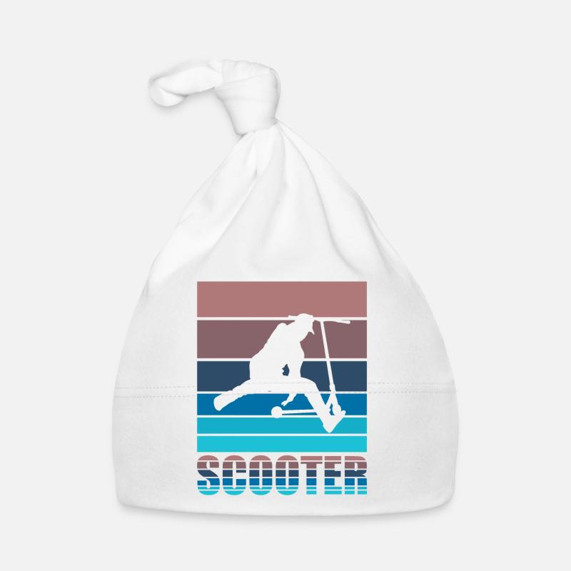 Scooter Stunt Tretroller Roller Geschenkidee Baby Bio-Mütze