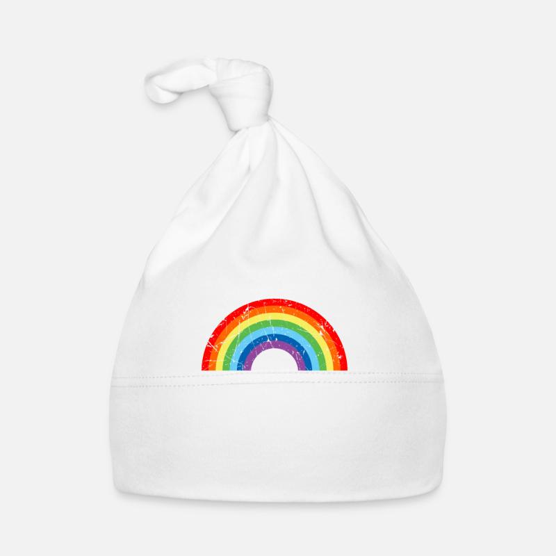 Regenbogen Bunt Baby Bio-Mütze