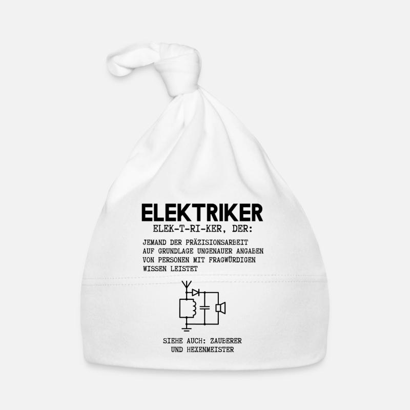 Elektriker Definition Zauberer, Hexenmeister - Ele Baby Bio-Mütze