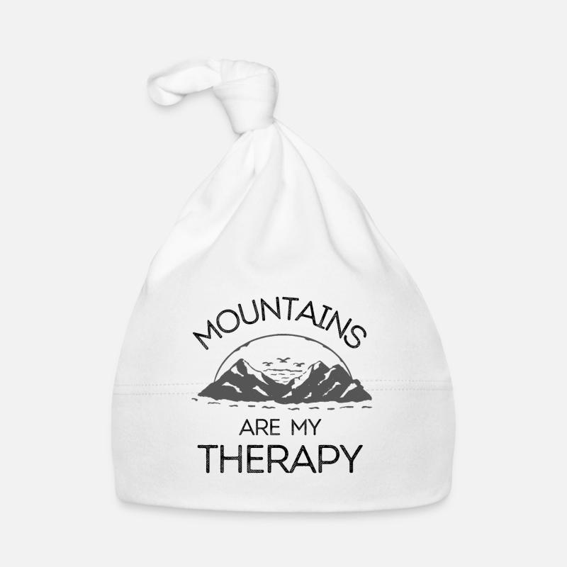 Mountains Are My Therapy Organic Baby Cap