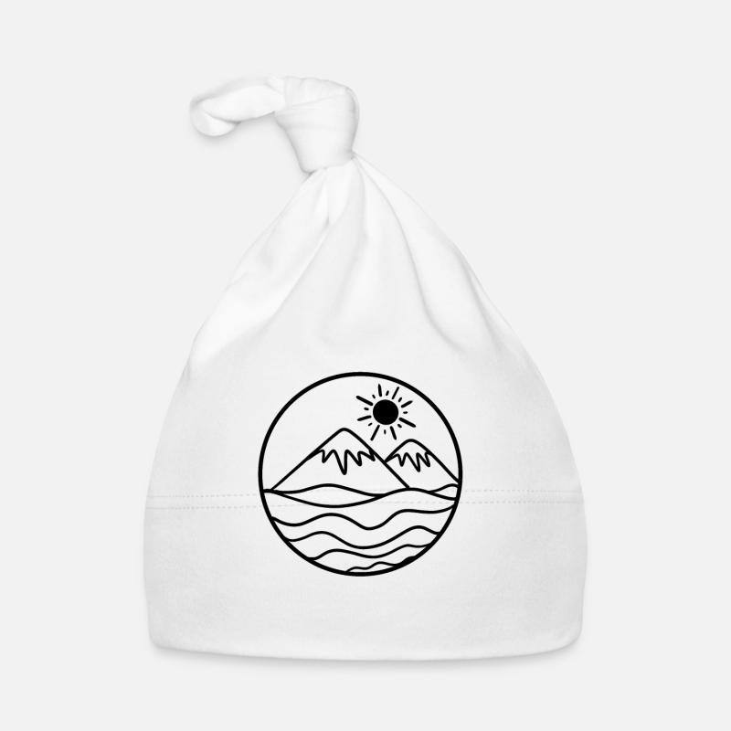 Hikers Hiking Mountain Mountains Sun Organic Baby Cap