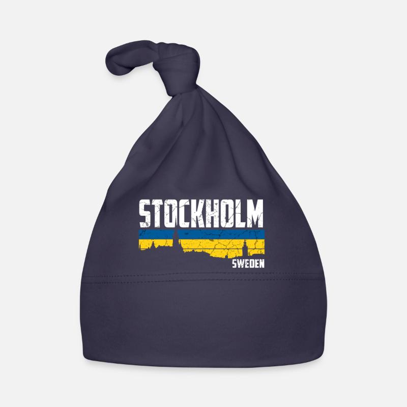 Stockholm Drapeau de la Suède Bonnet bio Bébé