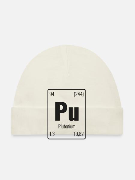 Plutonium-chimiste - Bonnet bio Bébé - blanc - Devant