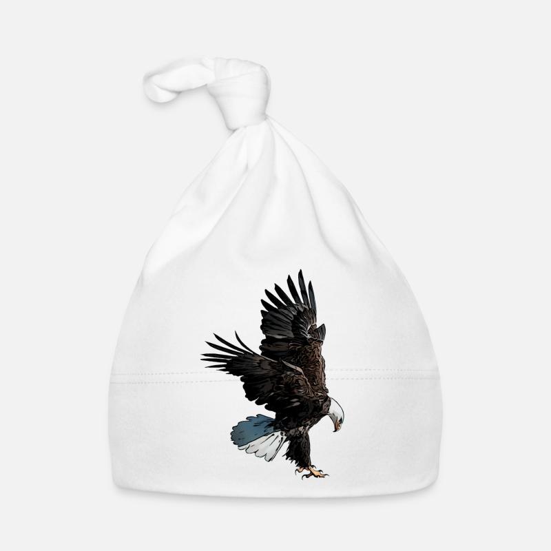 Adlermotiv Aigle Impression Éperonné aigle à tête blanche Aigle Bonnet bio Bébé