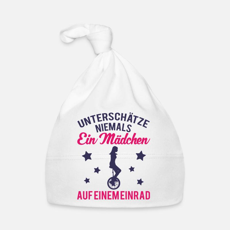 Einrad Einradfahrer Spruch Mädchen Geschenk Baby Bio-Mütze