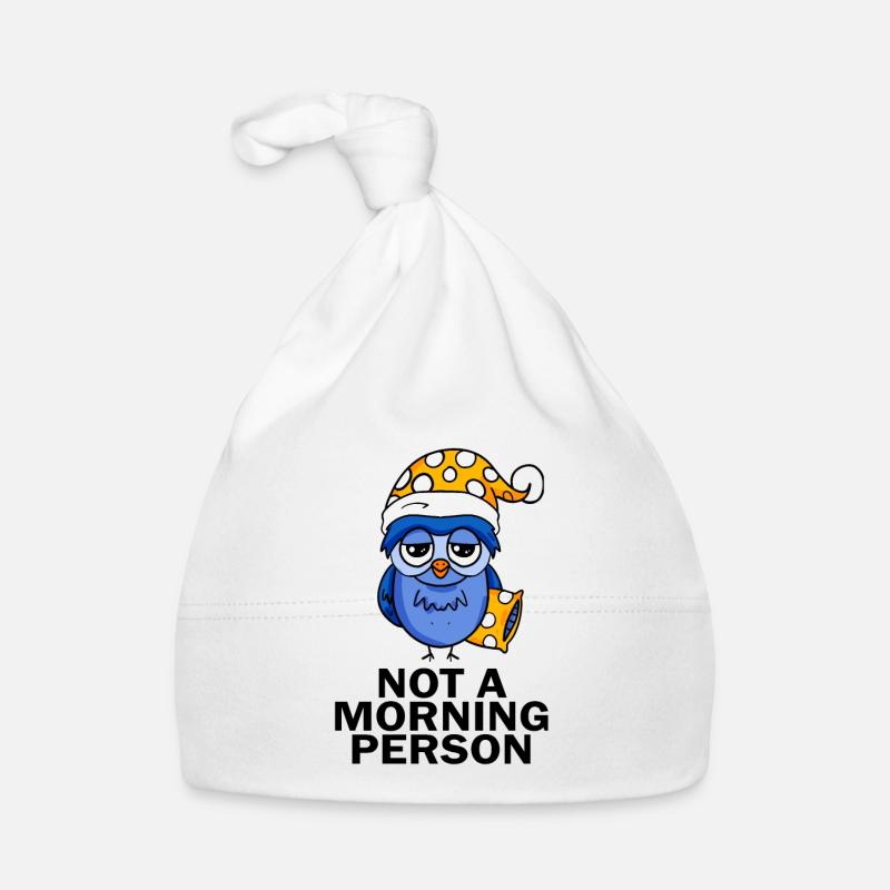 Early riser owl sleeping Organic Baby Cap