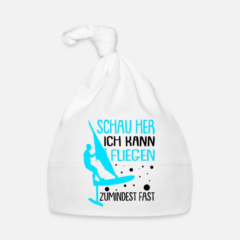 Windsurfen mit Foil Foilsurfen Baby Bio-Mütze