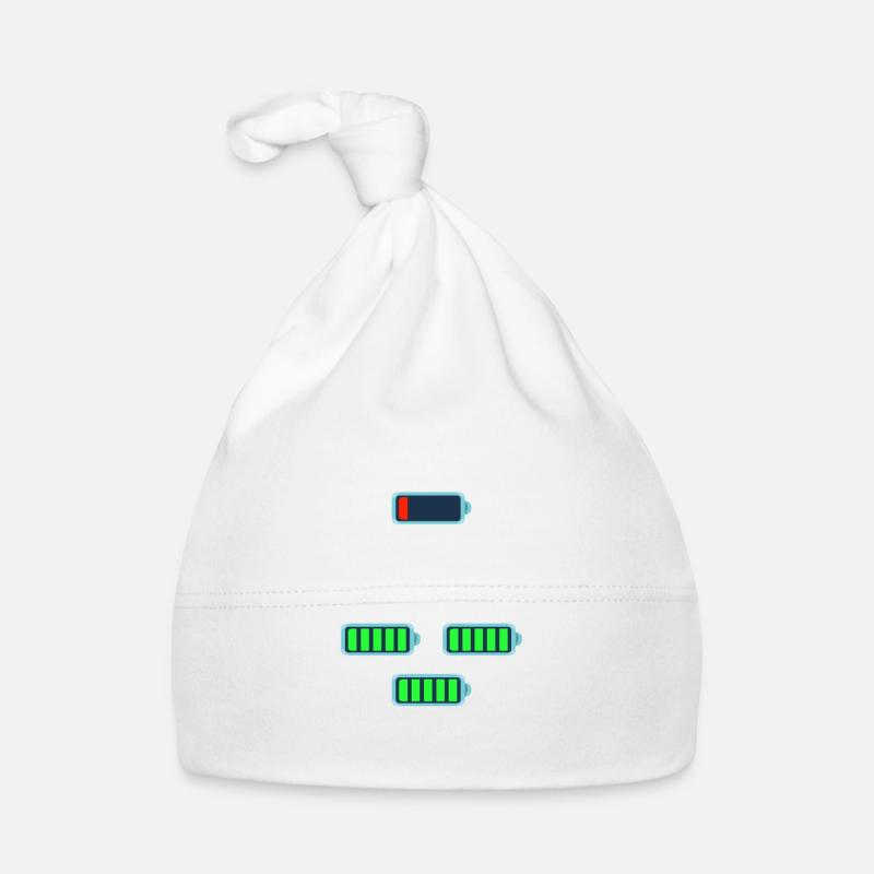 Dad and triplets - Organic Baby Cap - white