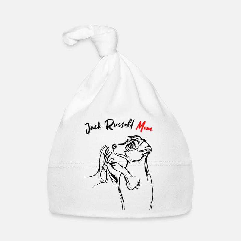 Jack Russell Terrier - Bonnet bio Bébé - blanc