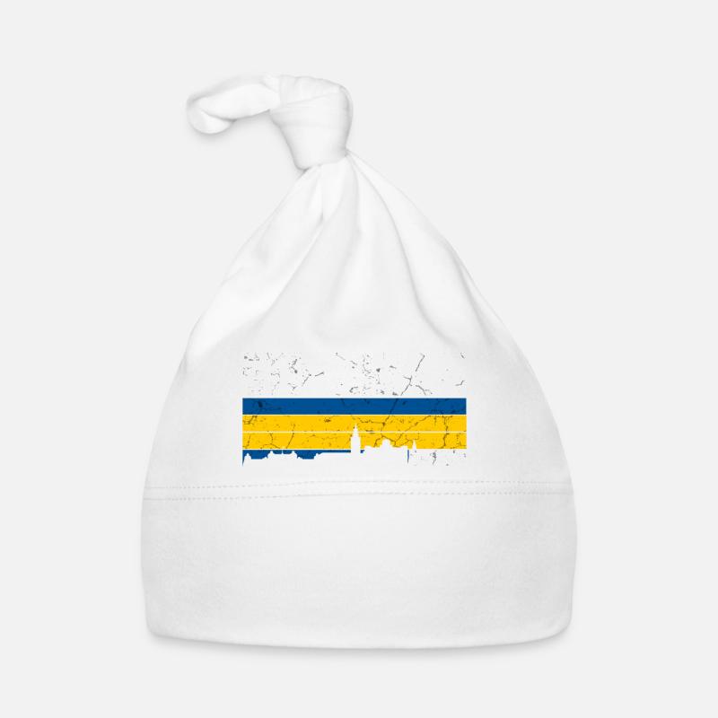 Stockholm Skyline Organic Baby Cap