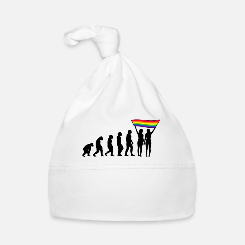 LGBTQ evolution lesbian pride lesbian flag Organic Baby Cap