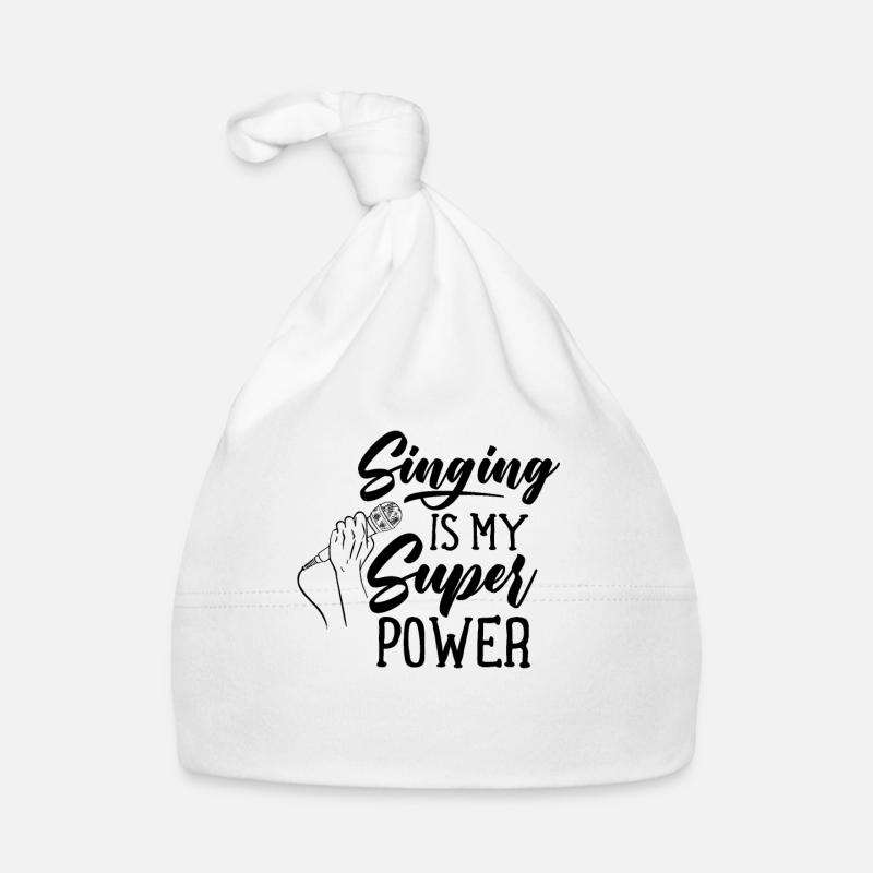 Singing Is My Superpower Singer Karaoke Singing Organic Baby Cap
