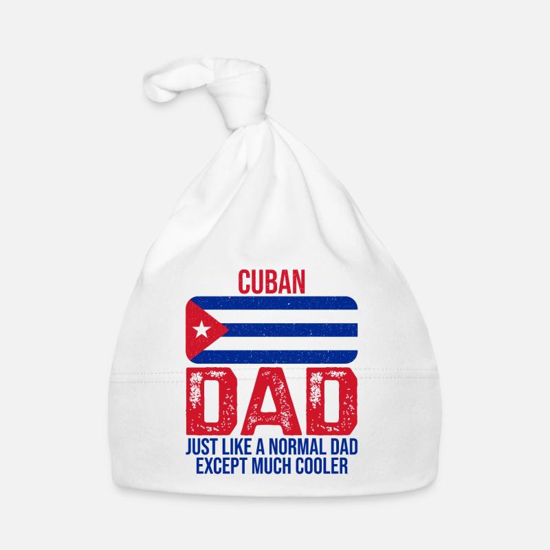 Cuban Dad Cuba Flag for Father's Day Organic Baby Cap