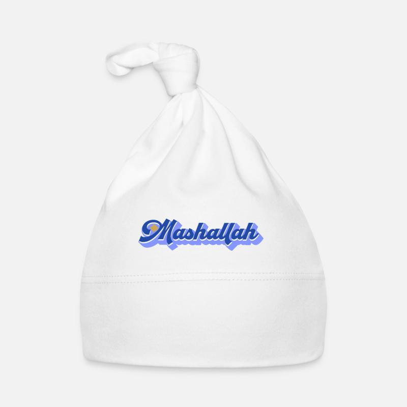 Mashallah Kosovo Style drapeau kosovar - Bonnet bio Bébé - blanc