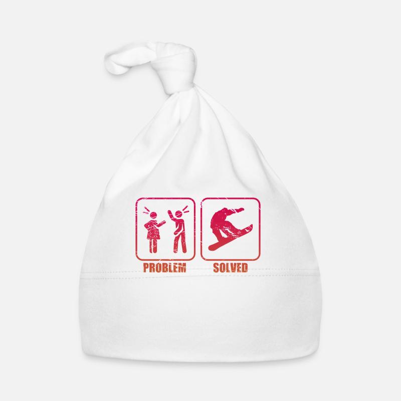 Snowboarding retro vintage snowboard Organic Baby Cap