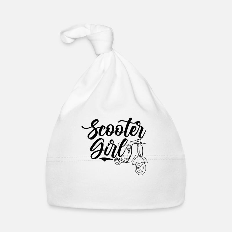 Scooter moped scooter moped rider Organic Baby Cap