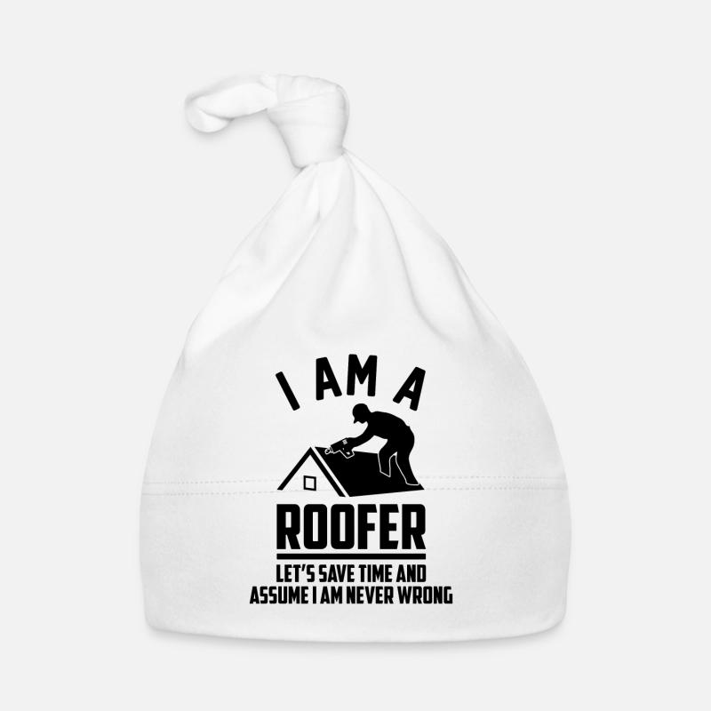 I am a roofer roof roofing worker Organic Baby Cap