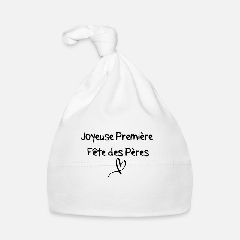 Joyeuse première fête des pères Bonnet bio Bébé