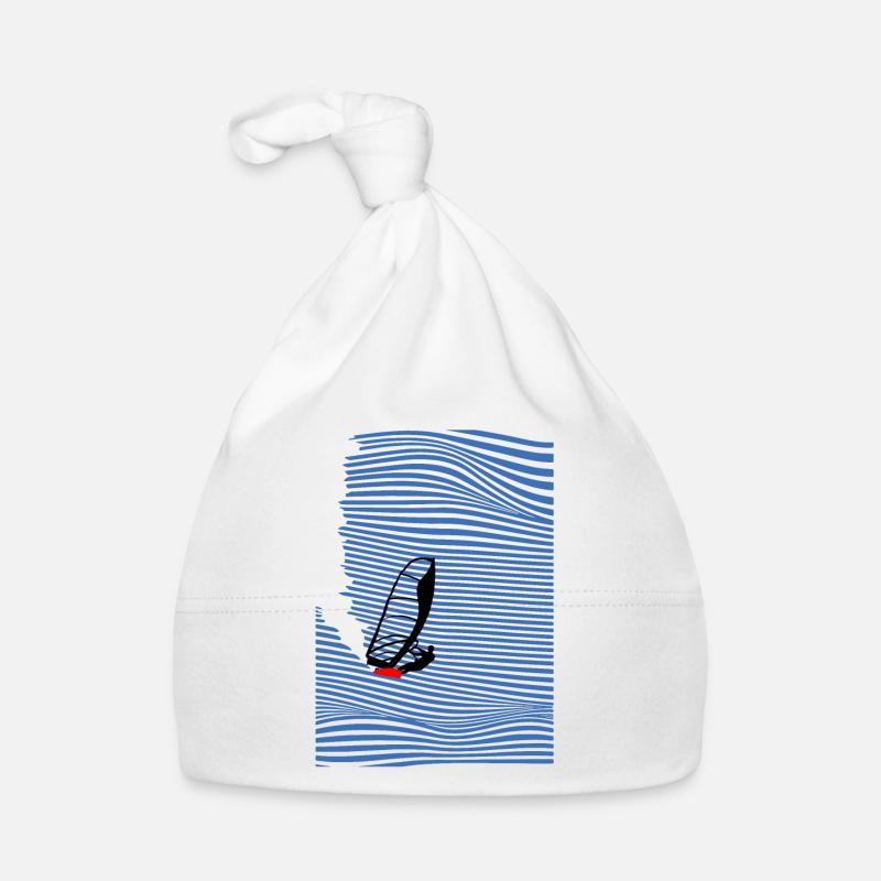 Windsurfer Windsurf Onde - Bonnet bio Bébé - blanc