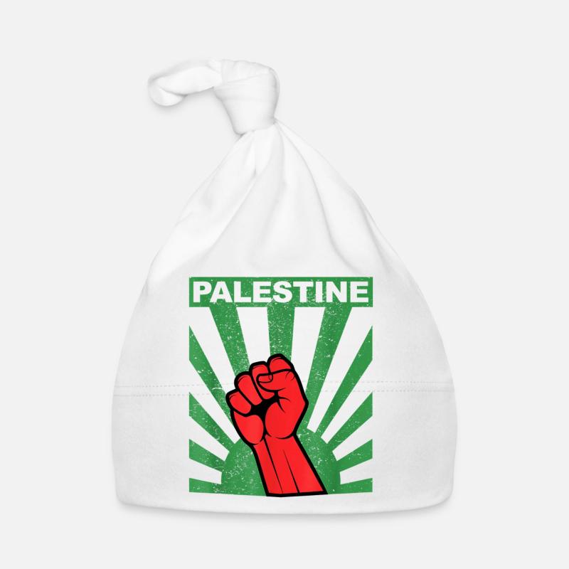 Palestine Liberté libre Liberté Gaza - Bonnet bio Bébé - blanc