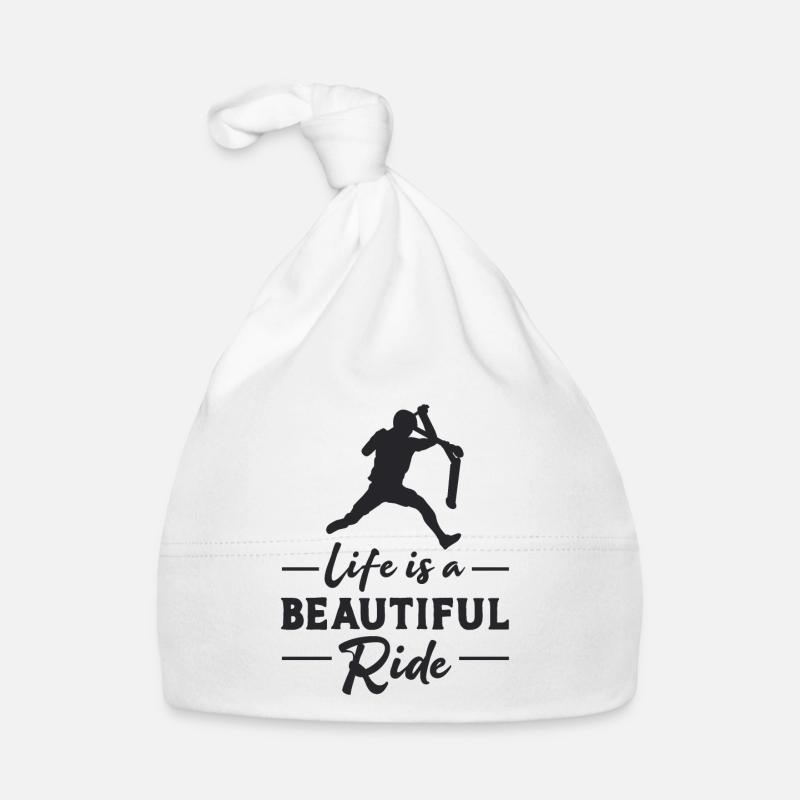 Scooter Stunt Vintage E-Scooter Retro Geschenkidee Baby Bio-Mütze