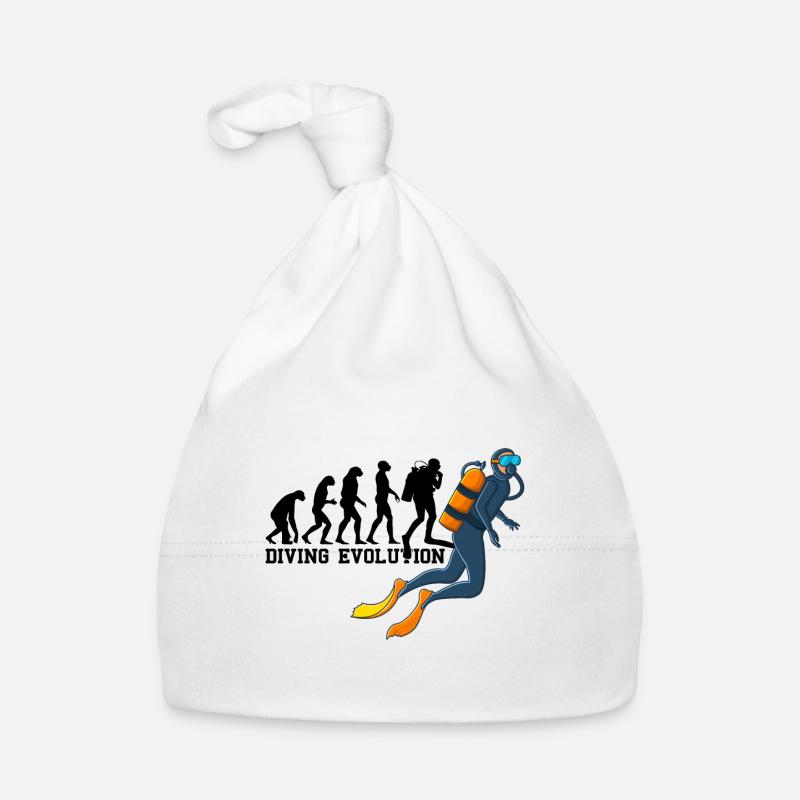 Plongée Évolution Plongée Plongeur Instructeur de plongée - Bonnet bio Bébé - blanc