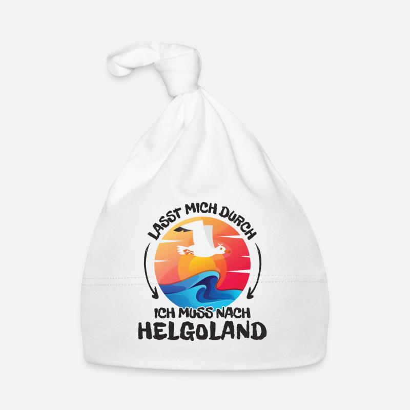 Lasst mich durch nach Helgoland Möwe Sonne Meer Baby Bio-Mütze