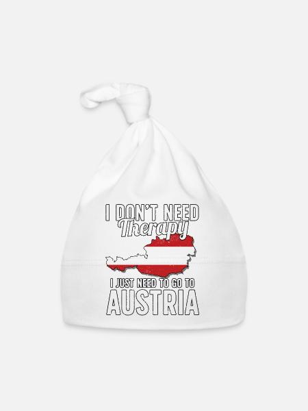 Austria flag I Austrian Souvenirs - Baby Bio-Mütze - Weiß - Vorne
