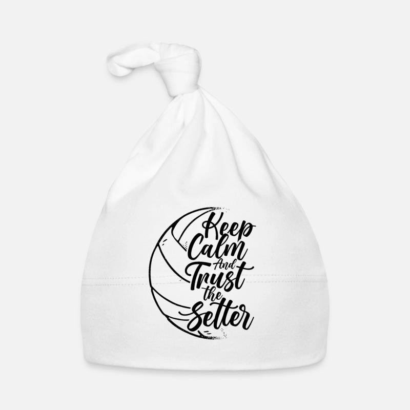 Stay Calm And Trust The Setter Volleyball Organic Baby Cap