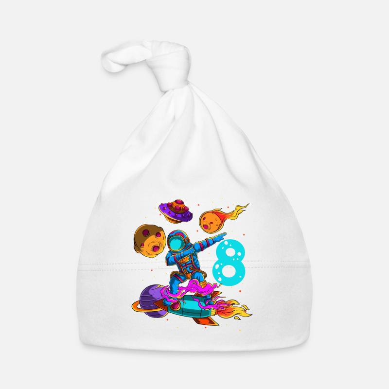Astronaut Im Weltraum 8. Geburtstag Baby Bio-Mütze