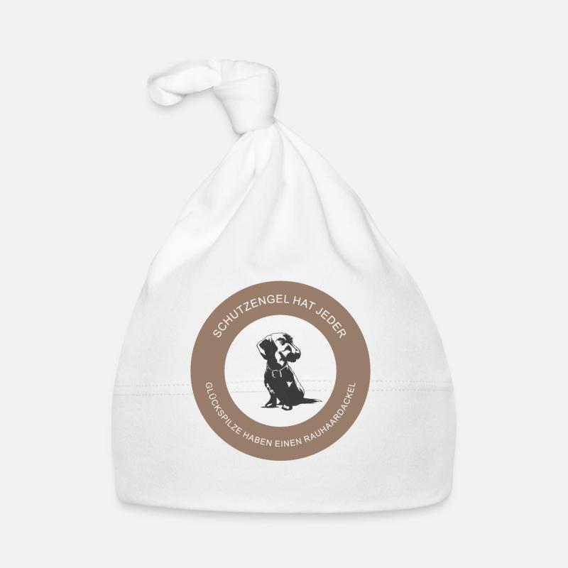 Schutzengel Rauhaardackel Dackel Dachshund Teckel Baby Bio-Mütze