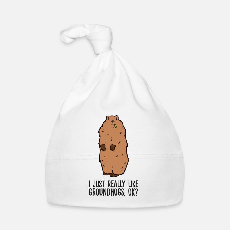 Je suis vraiment comme des marmottes, OK drôle - Bonnet bio Bébé - blanc