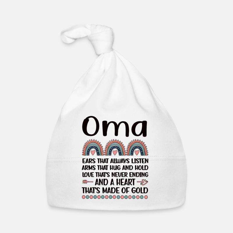 Oma Muttertag Geschenk Oma Großmutter Geburtstag Baby Bio-Mütze