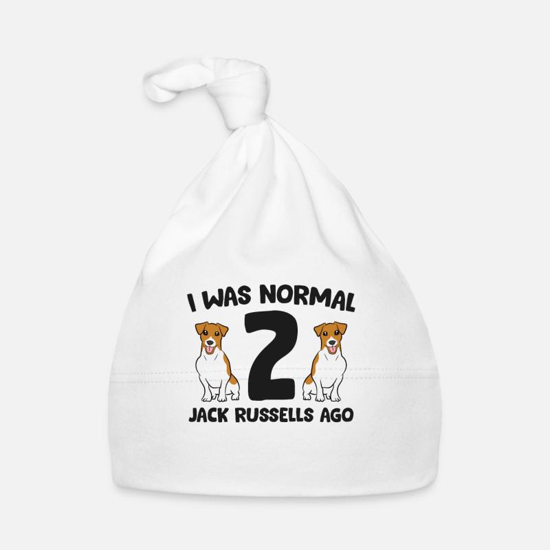 Ich war normal 2 Jack Russells vor lustigen Jack Baby Bio-Mütze