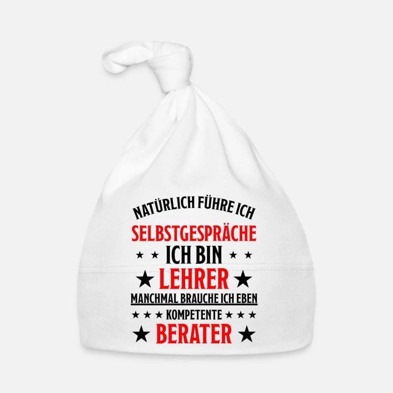 Lehrer Lustige Spruch Lehrerin Unterricht Geschenk Baby Bio-Mütze
