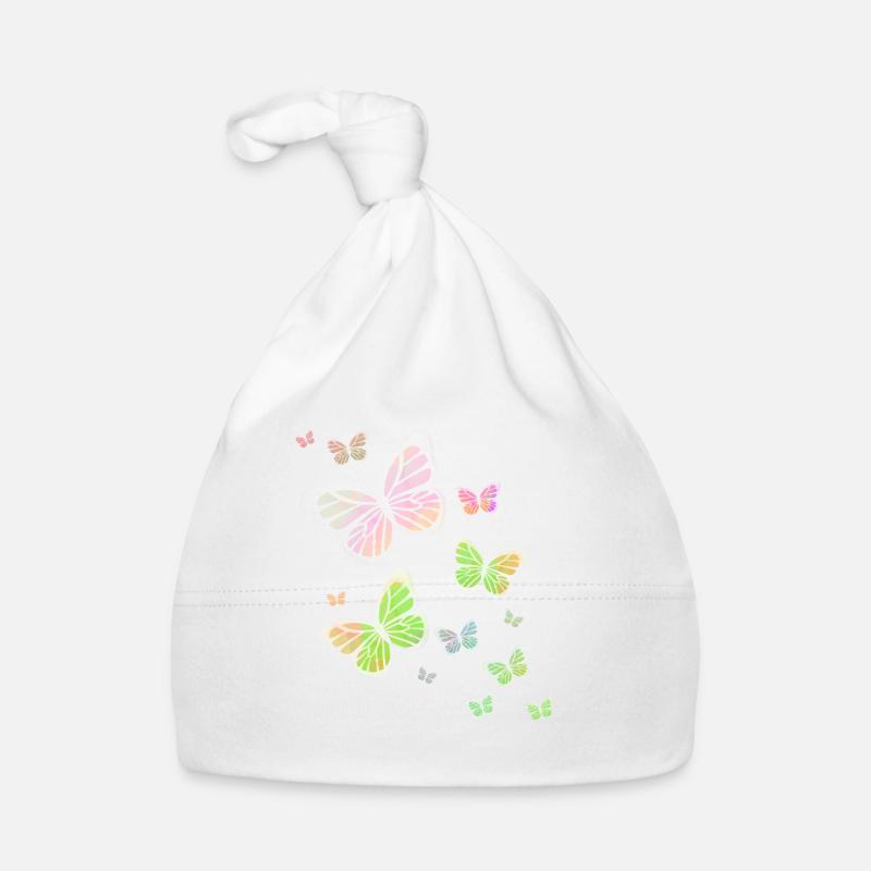 Papillon Papillon Animal Couleur colorée Bonnet bio Bébé