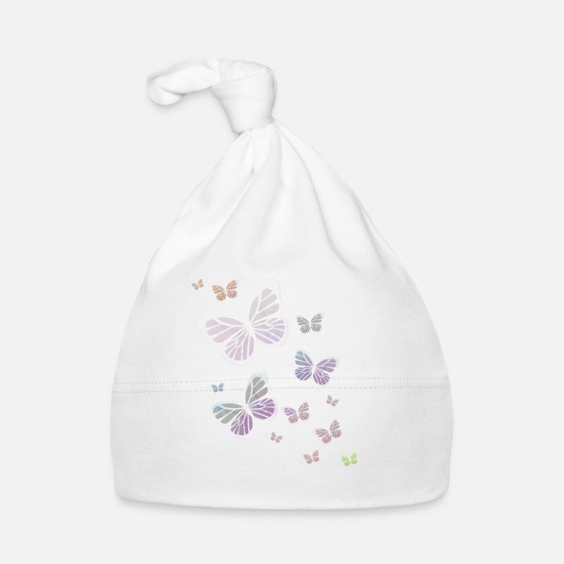 Papillon Papillon Animal Couleur colorée Bonnet bio Bébé