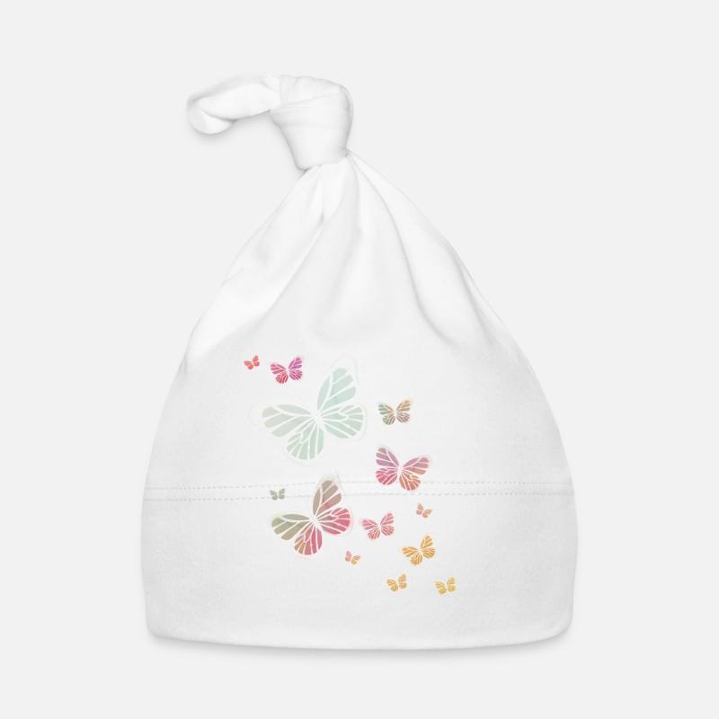 Schmetterling Schmetterling Tier bunt Farbe Baby Bio-Mütze