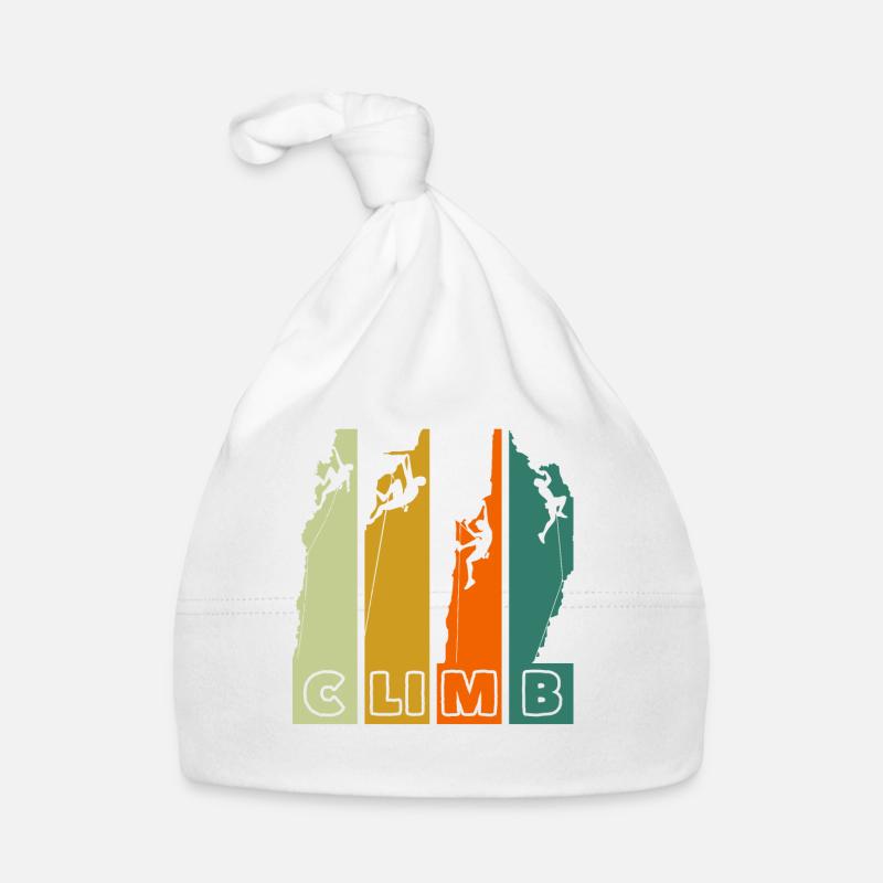 Escalade Alpinisme Escalade Rétro - Bonnet bio Bébé - blanc