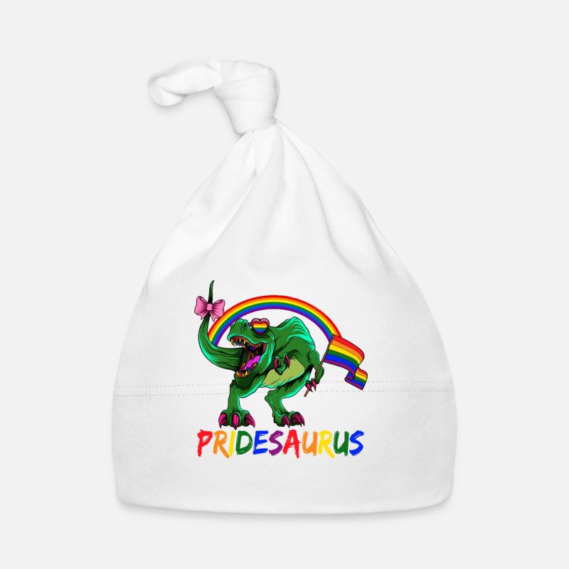 Pridesaurus Pride Gay T-Rex Dino Organic Baby Cap