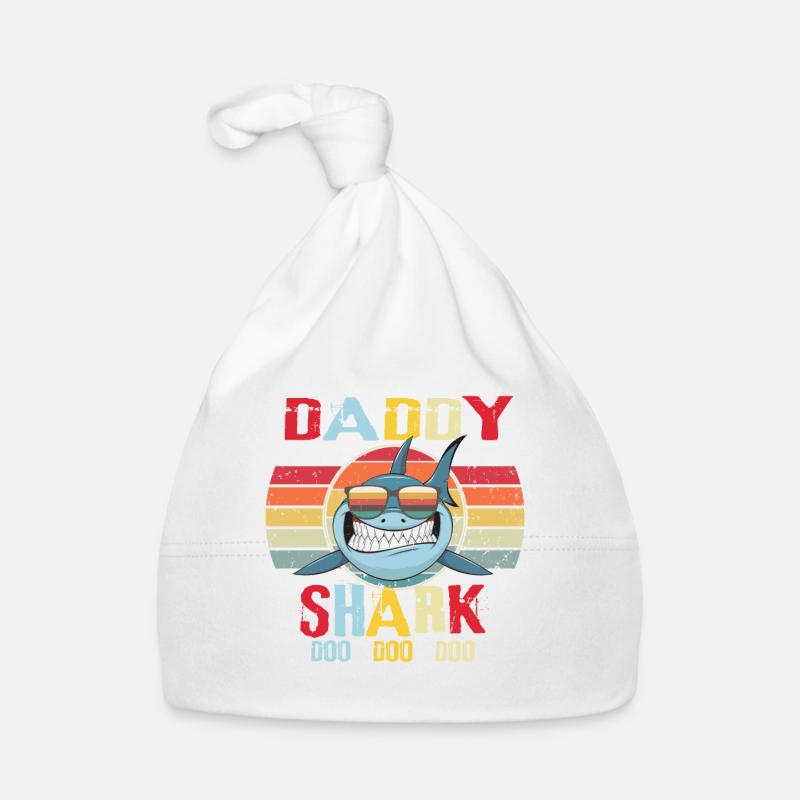 DADDY SHARK doo dooooooo Organic Baby Cap