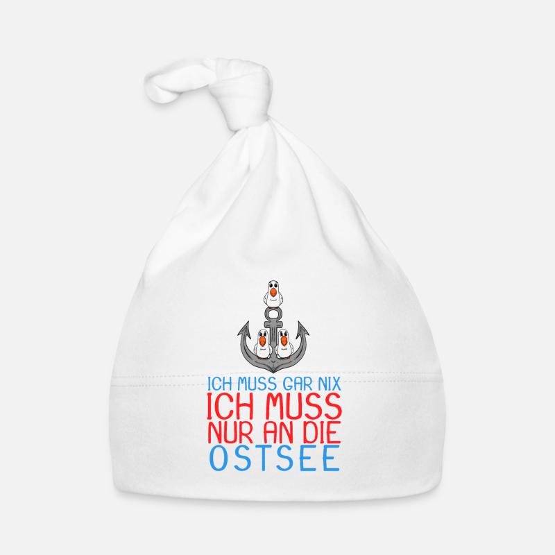 Ostsee Anker Möwe Geschenk Baby Bio-Mütze