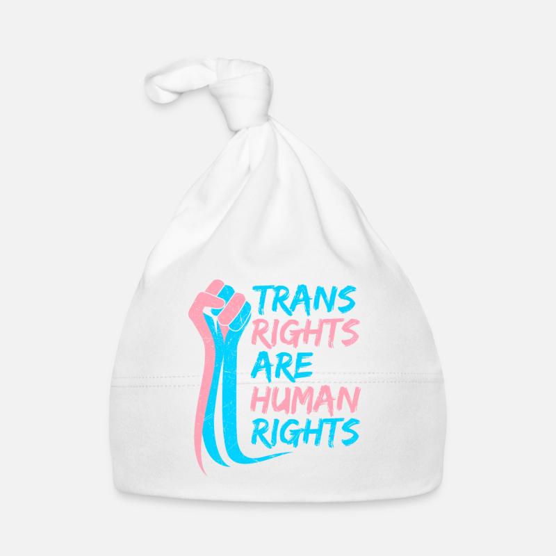 Trans Rights are Human rights Trans LGBT Pride Organic Baby Cap