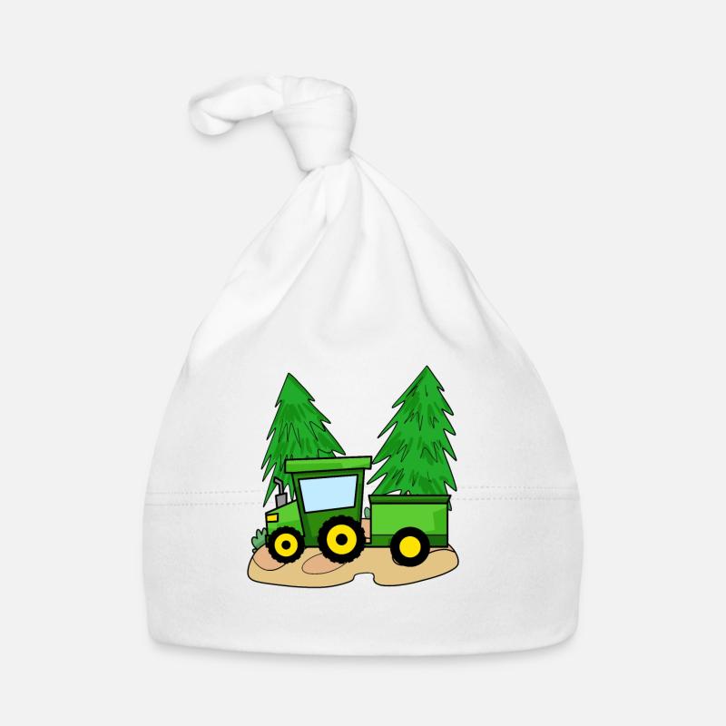 Tractor with trailer Organic Baby Cap