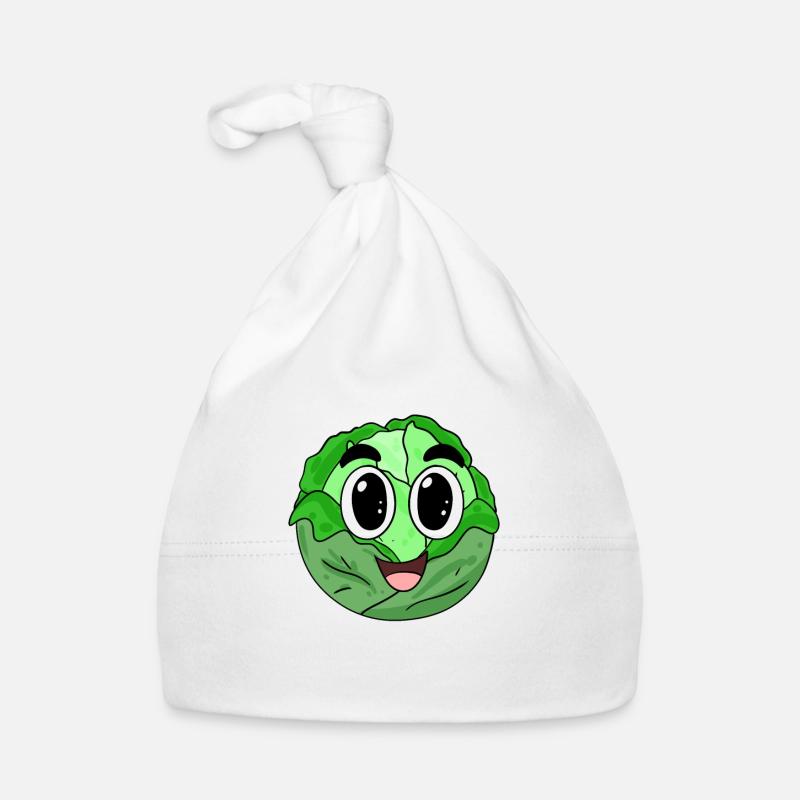 Süßer Kohl - Baby Bio-Mütze - Weiß