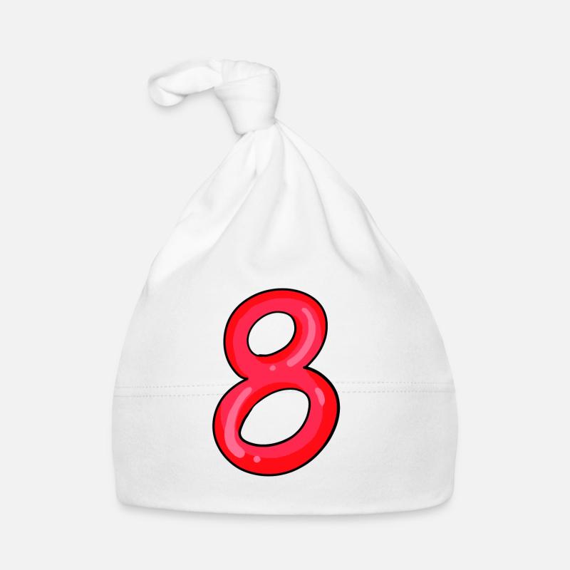 8 red Organic Baby Cap