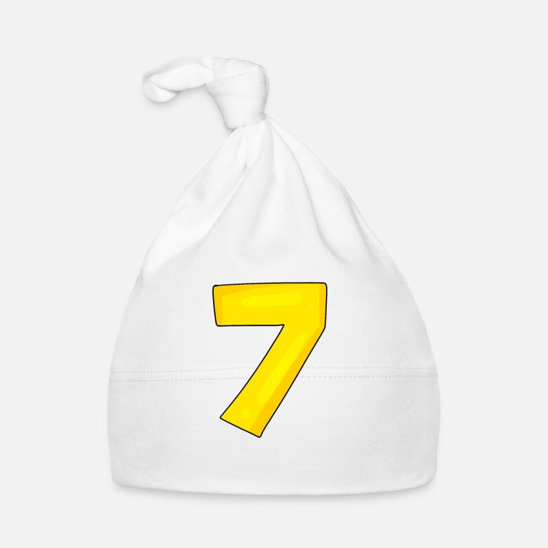 Nummer 7 - Zahl 7 Baby Bio-Mütze