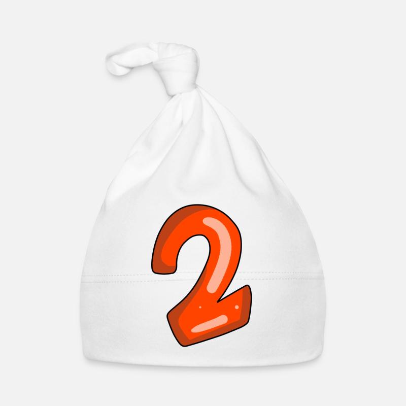2 rot Baby Bio-Mütze